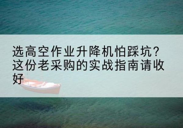 龙安高空作业升降机厂家推荐-选高空作业升降机怕踩坑？这份老采购的实战指南请收好